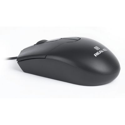 Мишка REAL-EL RM-208 USB Black (EL123200030)