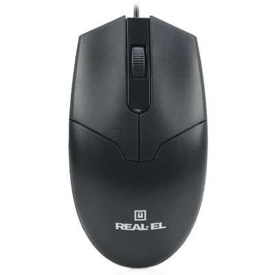 Мишка REAL-EL RM-208 USB Black (EL123200030)