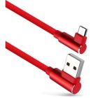 Дата кабель USB 2.0 AM to USB-C 1.0m 90° corner Extradigital (KBU1763)