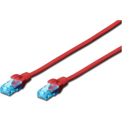 Патч-корд 2м, UTP, cat.5e, AWG 26/7, CCA, PVC, red Digitus (DK-1512-020/R)