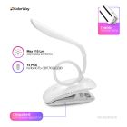 Настільна лампа ColorWay LED Flexible & Clip з вбудованим акумулятором 500mAh (CW-DL04FCB-W)