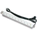 Силовой блок Conteg 19" 1U 9хSchuko, без выключателя, кабель 3м. (DP-RP-09-SCHU)
