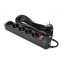 Сетевой фильтр питания Patron 5.0 m, 3*1.5mm2 (SP-1655) 5 розеток BLACK (EXT-PN-SP-1655)