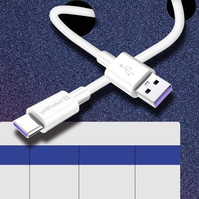 Дата кабель USB 2.0 AM to USB-C 1.0m 5A white ColorWay (CW-CBUC019-WH)