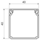 Короб Kopos 40х40mm LHD Kopos (40х40 HD) 1метр (поставка кусками по 2м) (40х40 LHD) (2 шт)