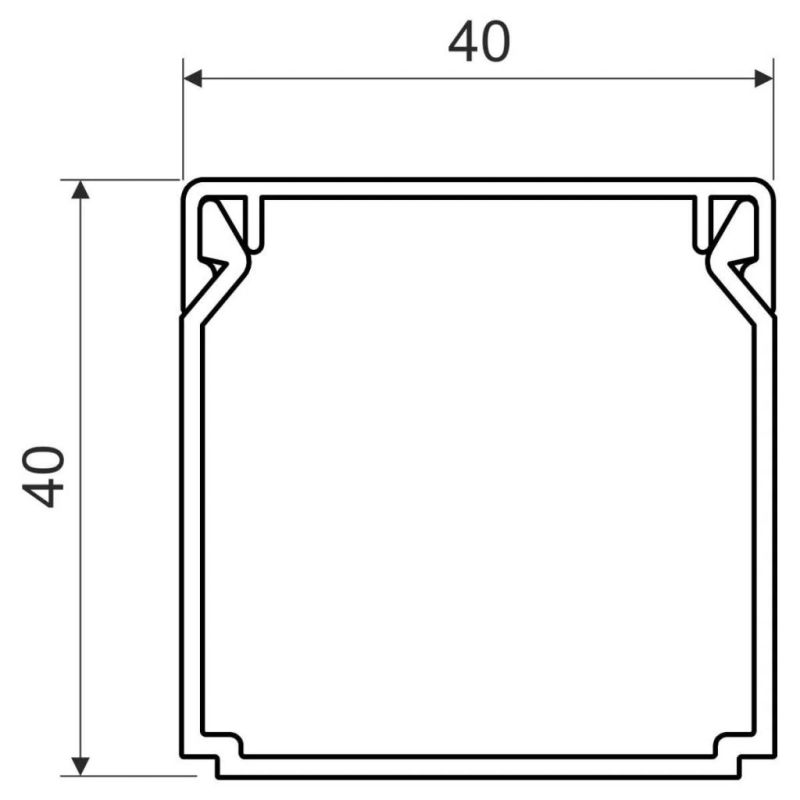 Короб Kopos 40х40mm LHD Kopos (40х40 HD) 1метр (поставка кусками по 2м) (40х40 LHD) (2 шт)