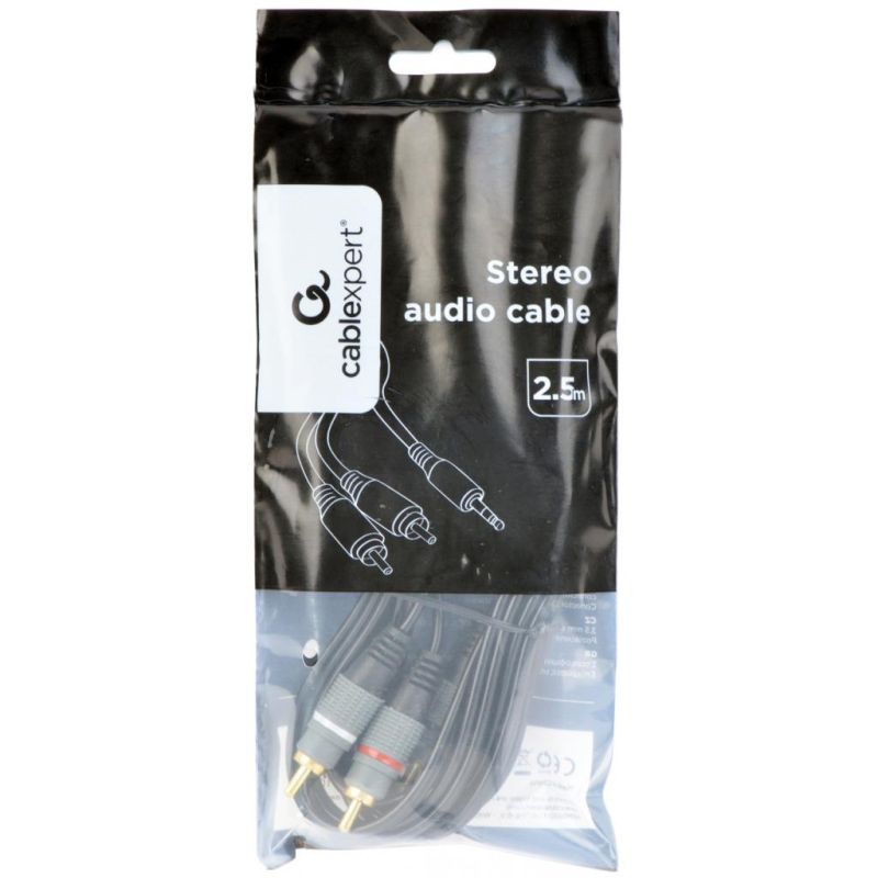 Кабель мультимедийный 3.5mm M to 2xRCA M 2.5m Cablexpert (CCA-352-2.5M)