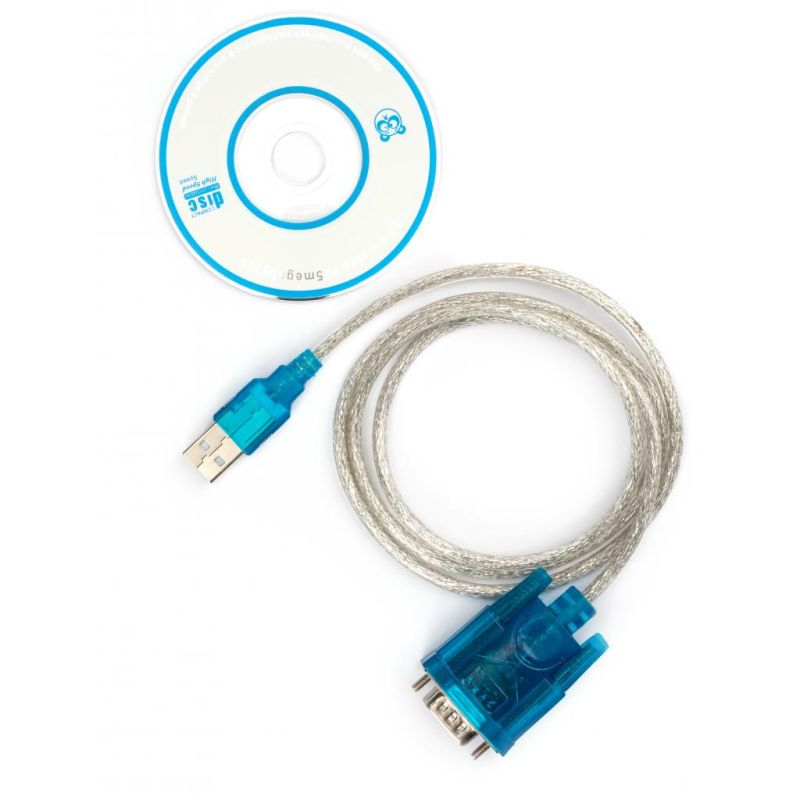 Кабель для передачи данных USB to COM 1.0m transparent Vinga (VCPUSBCOM)