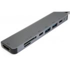 Концентратор Vinga Type-C to 4K HDMI+2*USB3.0+SD+TF+PD+USB-C 3.1 Gen1 aluminium (VCPHTC7AL)