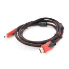 Кабель мультимедійний HDMI M to HDMI M 25.0m V1.4 black/red Merlion (YT-HDMI(M)/(M)NY/RD-25m)