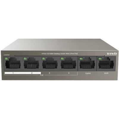 Комутатор мережевий Tenda (TEF1106P-4-63W)