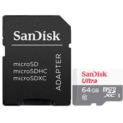 Карта пам\'яті SanDisk 64GB microSD class 10 Ultra Light (SDSQUNR-064G-GN3MA)