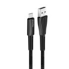 Дата кабель USB 2.0 AM to USB-C 1.0m zinc alloy + led black ColorWay (CW-CBUC035-BK)