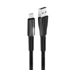 Дата кабель USB 2.0 AM to USB-C 1.0m zinc alloy + led black ColorWay (CW-CBUC035-BK)