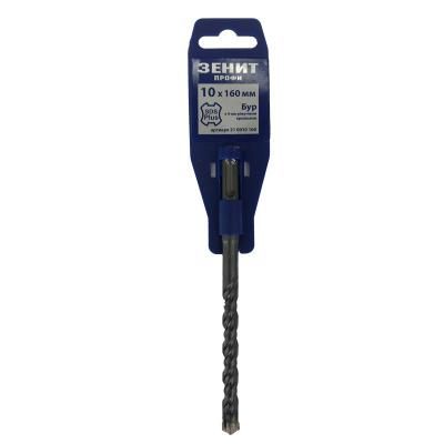 Бур Зеніт SDS-Plus 10х160мм с 4-мя режущими кромками (210010160)
