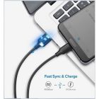 Дата кабель USB 2.0 AM to USB-C 2.0m US287 Black Ugreen (60118)