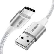 Дата кабель USB 2.0 AM to USB-C 1.0m aluminum braid US288 white Ugreen (60131)