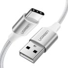 Дата кабель USB 2.0 AM to USB-C 1.0m aluminum braid US288 white Ugreen (60131)