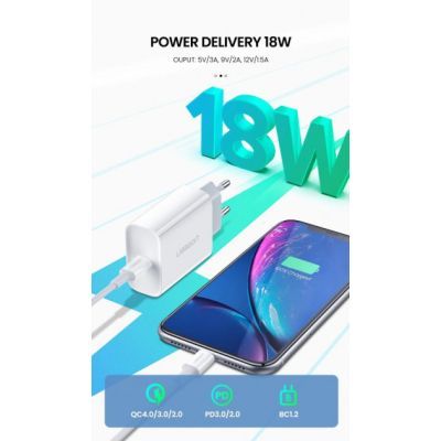 Зарядное устройство Ugreen USB-C PD20W CD137 white (60450)