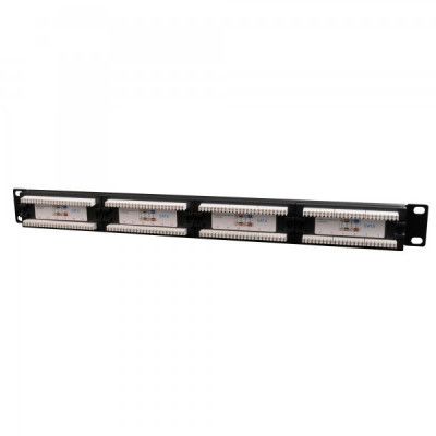 Патч-панель 19" 24xRJ-45 UTP cat.6, 1U, тип 110 Cablexpert (NPP-C624CM-001)