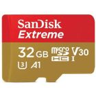 Карта памяти SanDisk 32GB microSD class 10 UHS-I U3 V30 A1 Extreme (SDSQXAF-032G-GN6MN)
