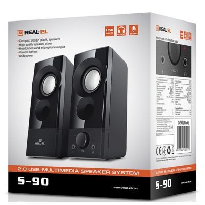 Акустическая система REAL-EL S-90 Black (EL121100011)