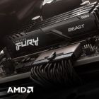 Модуль пам\'яті для комп\'ютера DDR4 16GB (2x8GB) 3200 MHz Fury Beast Black Kingston Fury (ex.HyperX) (KF432C16BBK2/16)
