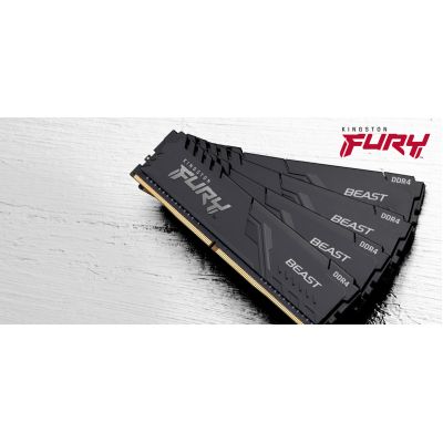Модуль пам\'яті для комп\'ютера DDR4 16GB (2x8GB) 3200 MHz Fury Beast Black Kingston Fury (ex.HyperX) (KF432C16BBK2/16)