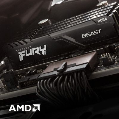 Модуль пам\'яті для комп\'ютера DDR4 32GB (2x16GB) 3200 MHz Fury Beast Black Kingston Fury (ex.HyperX) (KF432C16BB1K2/32)