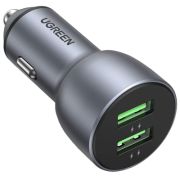 Зарядний пристрій Ugreen 2xUSB QC3.0 36W Car Charger CD213 Dark Blue (10144)