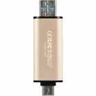 USB флеш накопитель Transcend 128GB JetFlash 930 Gold-Black USB 3.2/Type-C (TS128GJF930C)