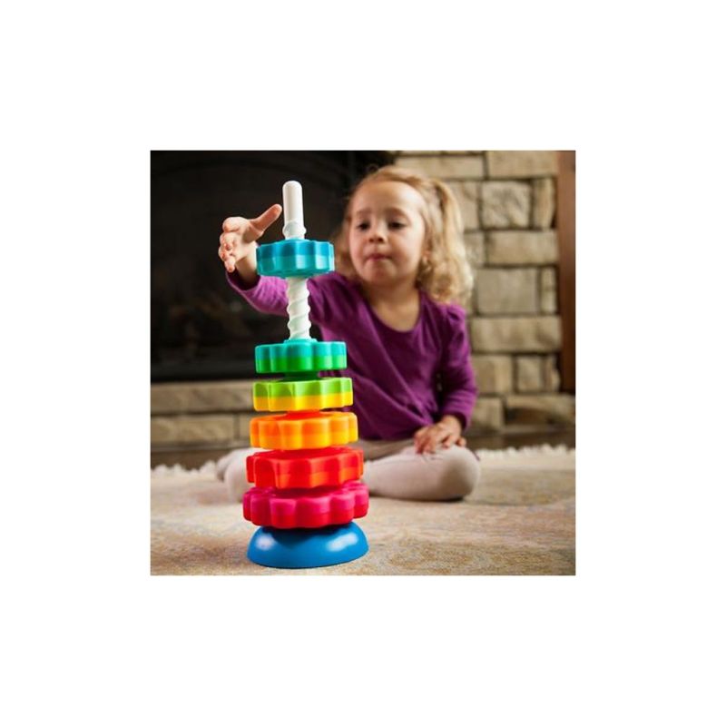 Развивающая игрушка Fat Brain Toys Пирамидка винтовая тактильная SpinAgain (F110ML)