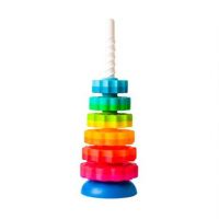 Развивающая игрушка Fat Brain Toys Пирамидка винтовая тактильная SpinAgain (F110ML)