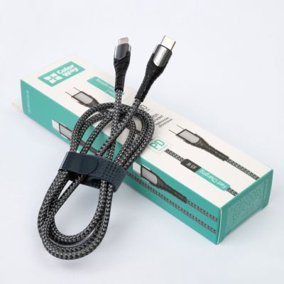 Дата кабель USB-C to USB-C 1.0m PD Fast Charging 65W 3А grey ColorWay (CW-CBPDCC040-GR)