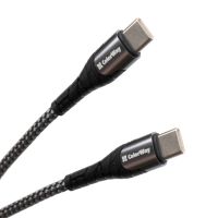 Дата кабель USB-C to USB-C 1.0m PD Fast Charging 65W 3А grey ColorWay (CW-CBPDCC040-GR)