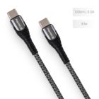 Дата кабель USB-C to USB-C 2.0m PD Fast Charging 65W 3A grey ColorWay (CW-CBPDCC039-GR)