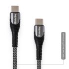 Дата кабель USB-C to USB-C 2.0m PD Fast Charging 65W 3A grey ColorWay (CW-CBPDCC039-GR)
