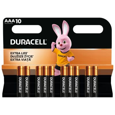 Батарейка Duracell AAA лужні 10 шт. в упаковці (5002509/5006462)