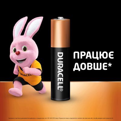 Батарейка Duracell AAA лужні 10 шт. в упаковці (5002509/5006462)