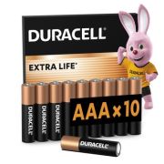 Батарейка Duracell AAA лужні 10 шт. в упаковці (5002509/5006462)