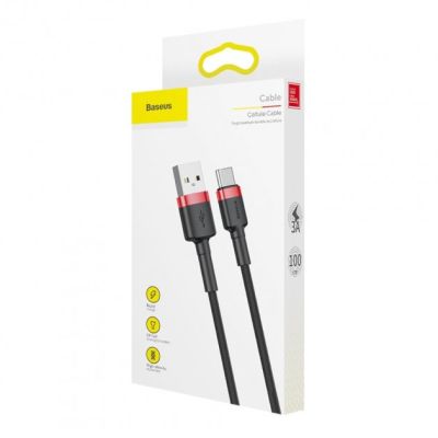 Дата кабель USB 2.0 AM to USB-C 2.0m 2A red-black Baseus (CATKLF-C91)