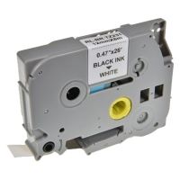 Лента для принтера этикеток UKRMARK RL-B-S-T231P-BK/WT, аналог TZES231. Сверхклейкая. 12 мм х 8 (900232)