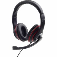 Наушники Gembird Black/Red (MHS-03-BKRD)