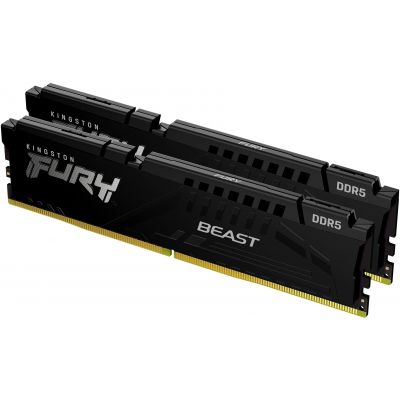 Модуль пам\'яті для комп\'ютера DDR5 32GB (2x16GB) 5200 MHz Beast Black Kingston Fury (ex.HyperX) (KF552C40BBK2-32)