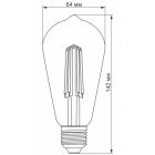 Лампочка Videx Filament ST64FA 10W E27 2200K бронза (VL-ST64FA-10272)