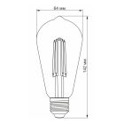 Лампочка Videx Filament ST64FA 10W E27 2200K бронза (VL-ST64FA-10272)