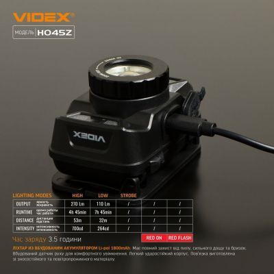 Ліхтар Videx 270Lm 5000K (VLF-H045Z)