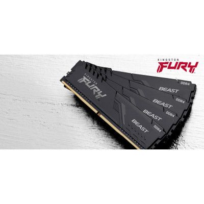 Модуль пам\'яті для комп\'ютера DDR4 16GB 3200 MHz Beast Black Kingston Fury (ex.HyperX) (KF432C16BB/16)