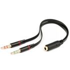 Переходник 3.5mm F to 2x3.5mm M 0.1m (4pin) Atcom (17488)