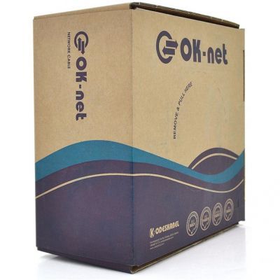Кабель сетевой OK-Net UTP 305м cat.5e (U/UTP-cat.5Е-SL) (КПВ-ВП (100) 4*2*0,46)